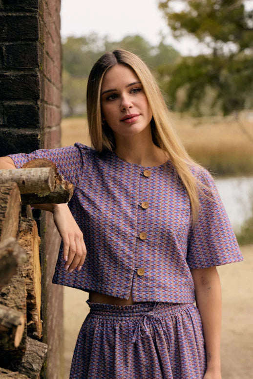 Heidi Top in Oxford Weave