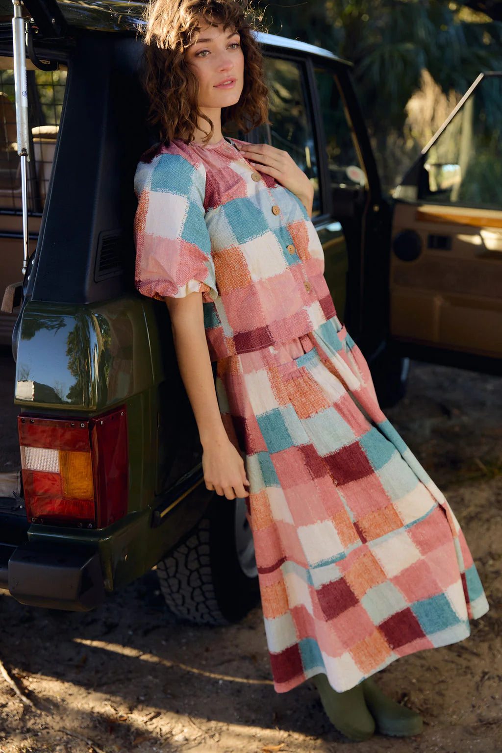 Gabby Skirt in Cottage Quilt