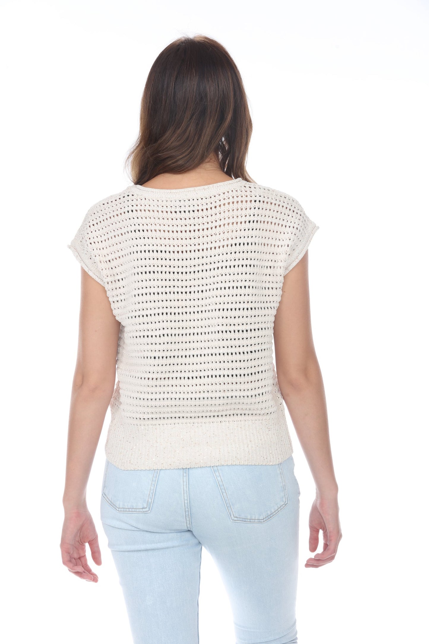 Clementine Sweater Vest in Beige