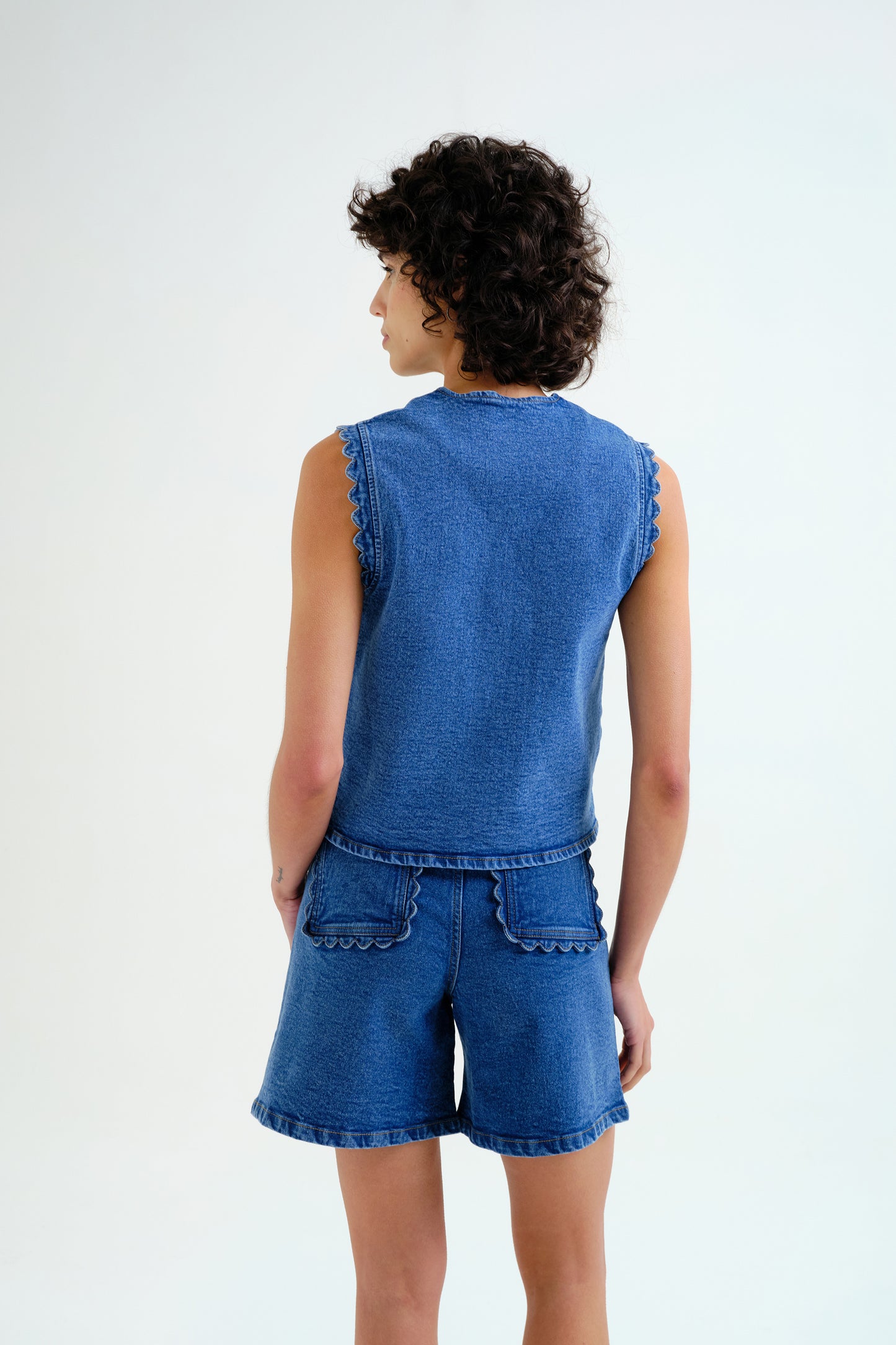 Denim Vest Top