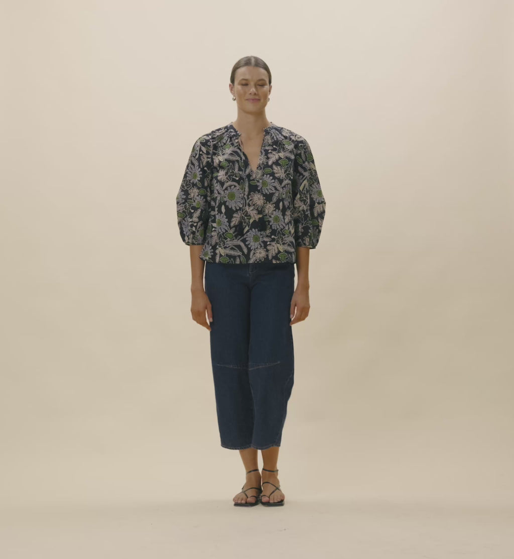 Belle Blouse in Dark Magnolia