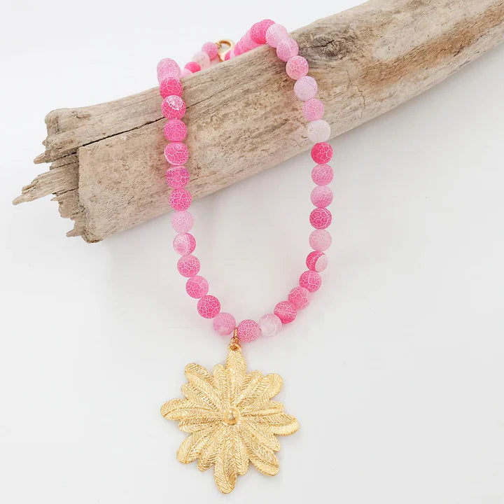 Gemstone Floral Necklace