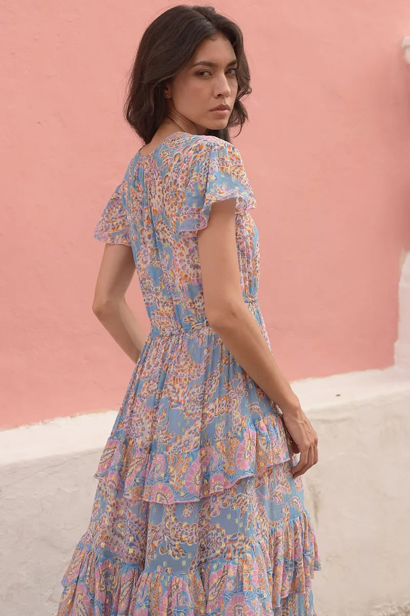 Anakarina Long Dress in Blue