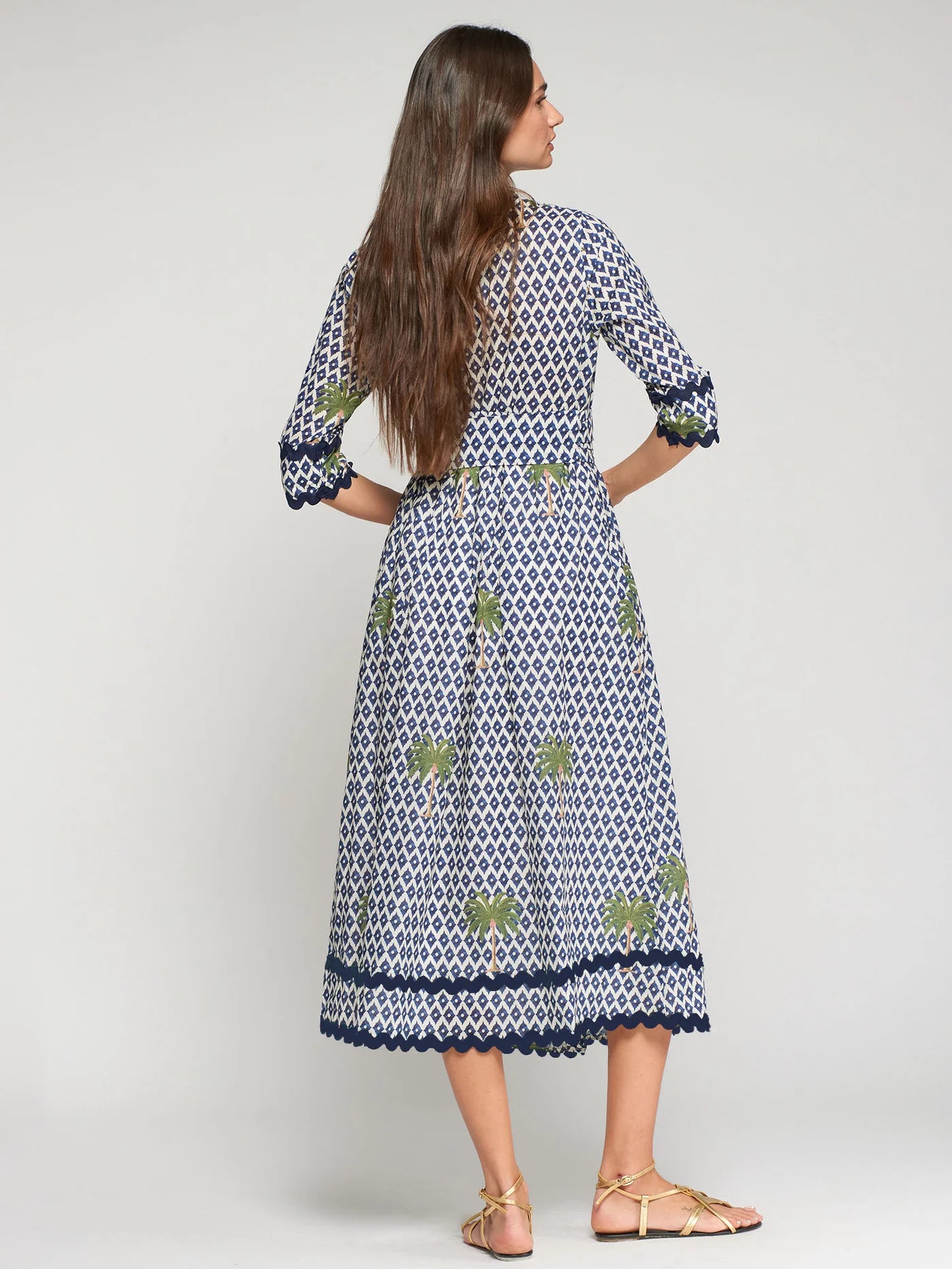 Palm Tree Ikat Dress