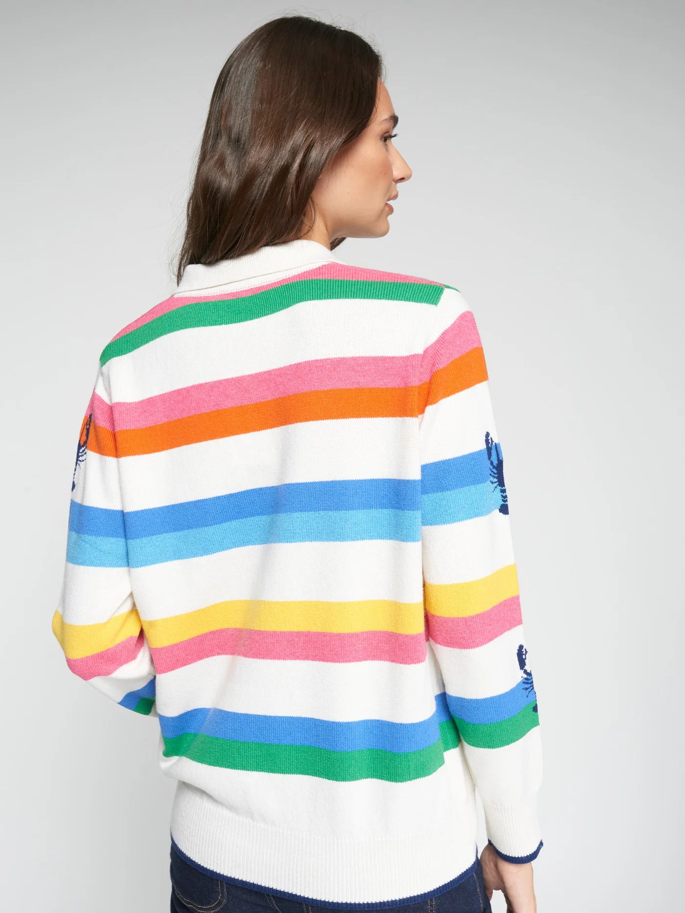 Striped Lobster Knit Sweater