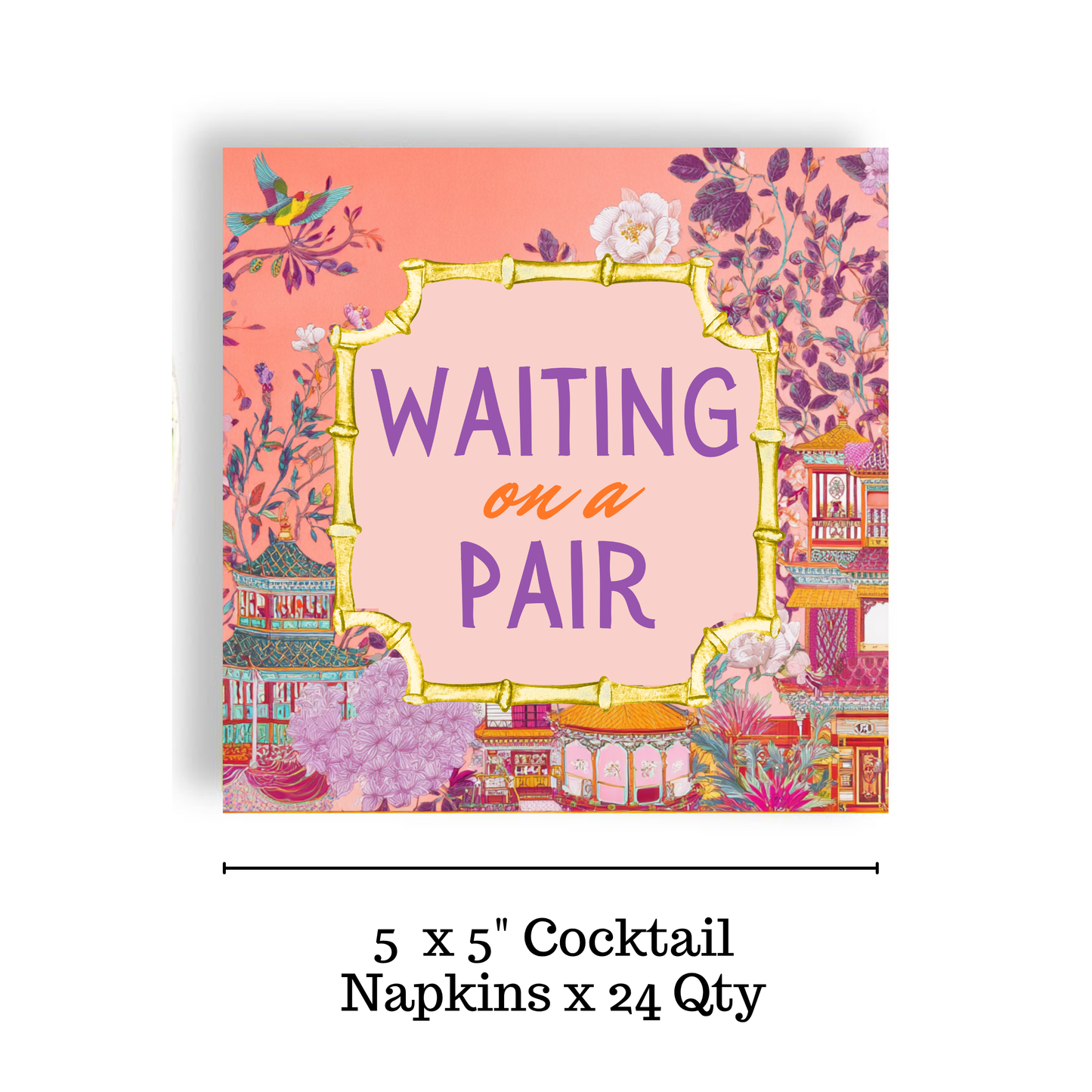 Mahjong "Waiting on a Pair" 24ct Cocktail Napkins (3 ply)