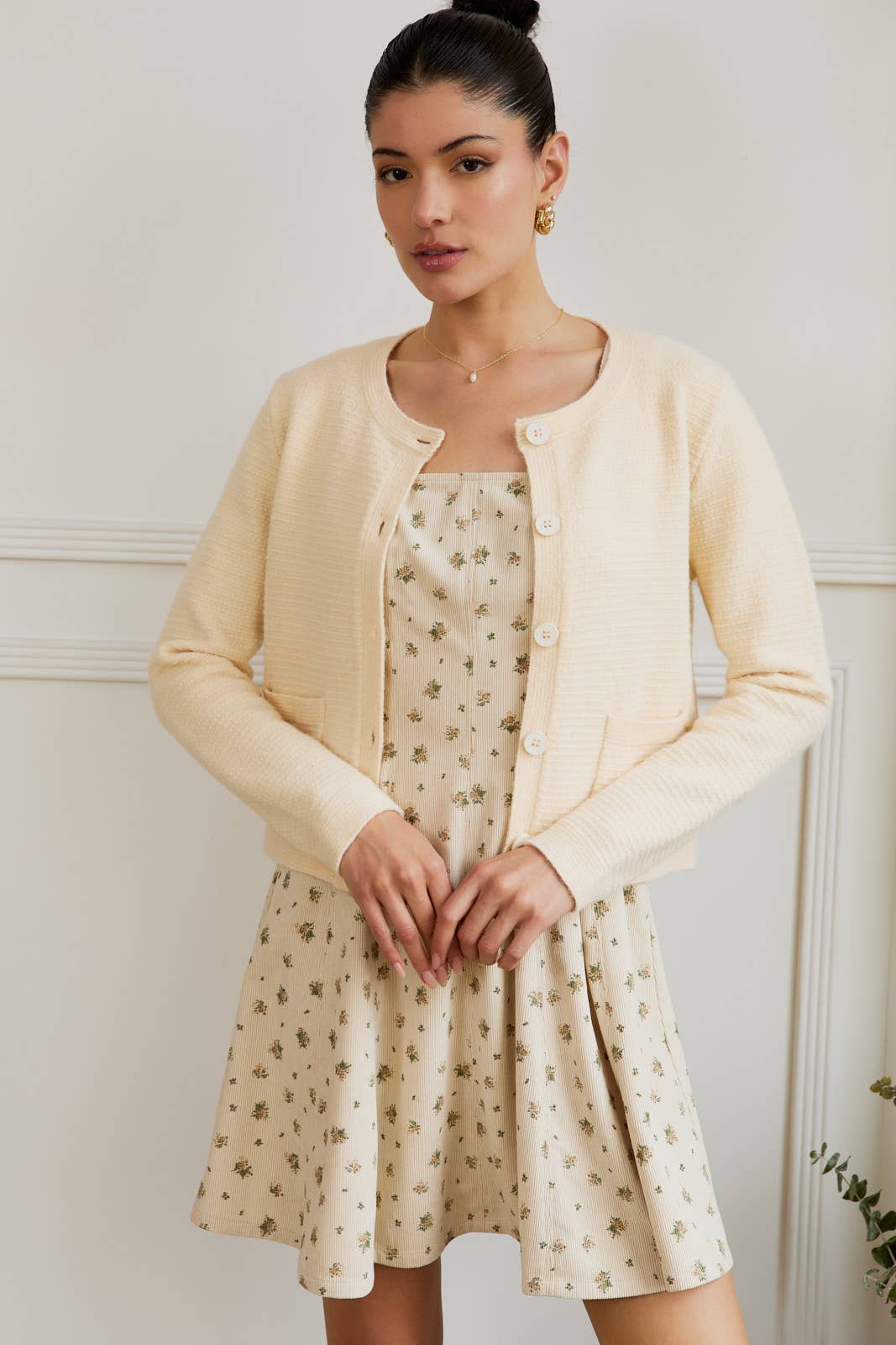 Button Up Long Sleeve Cardigan