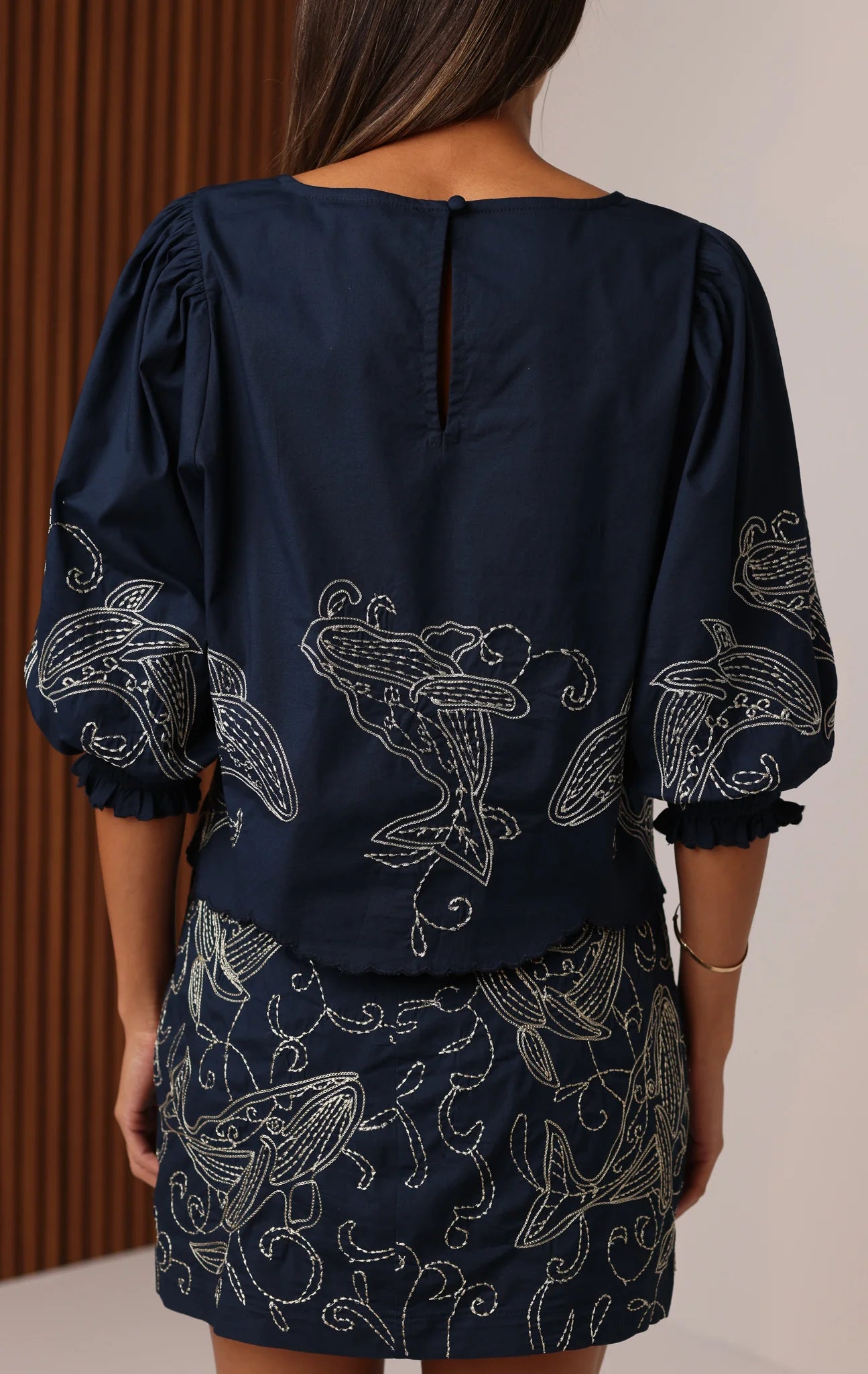Melody Skort in Lurex Embroidery