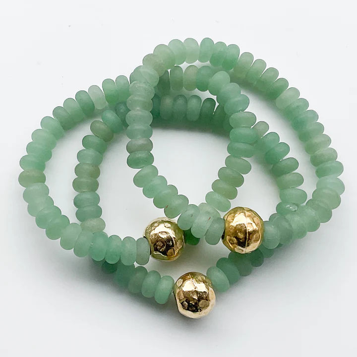 Rondelle Gemstone Ball Bracelet