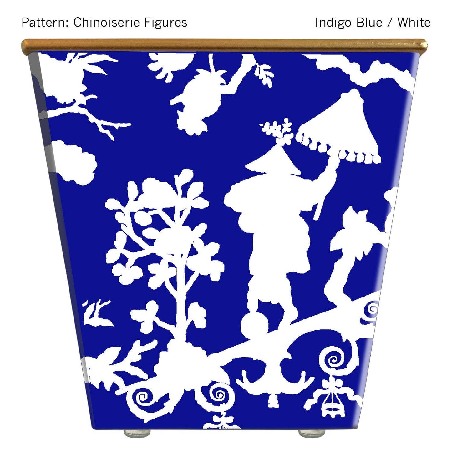 Chinoiserie Figures Cachepot Candle