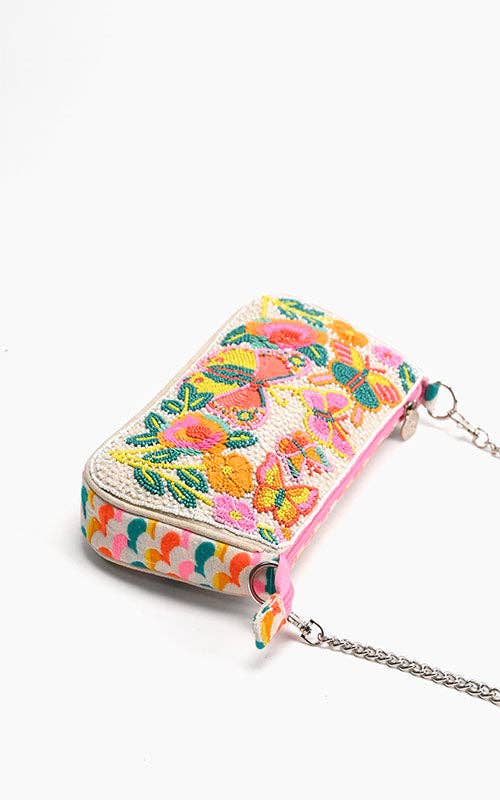 Rainbow Wings Floral Shoulder Bag