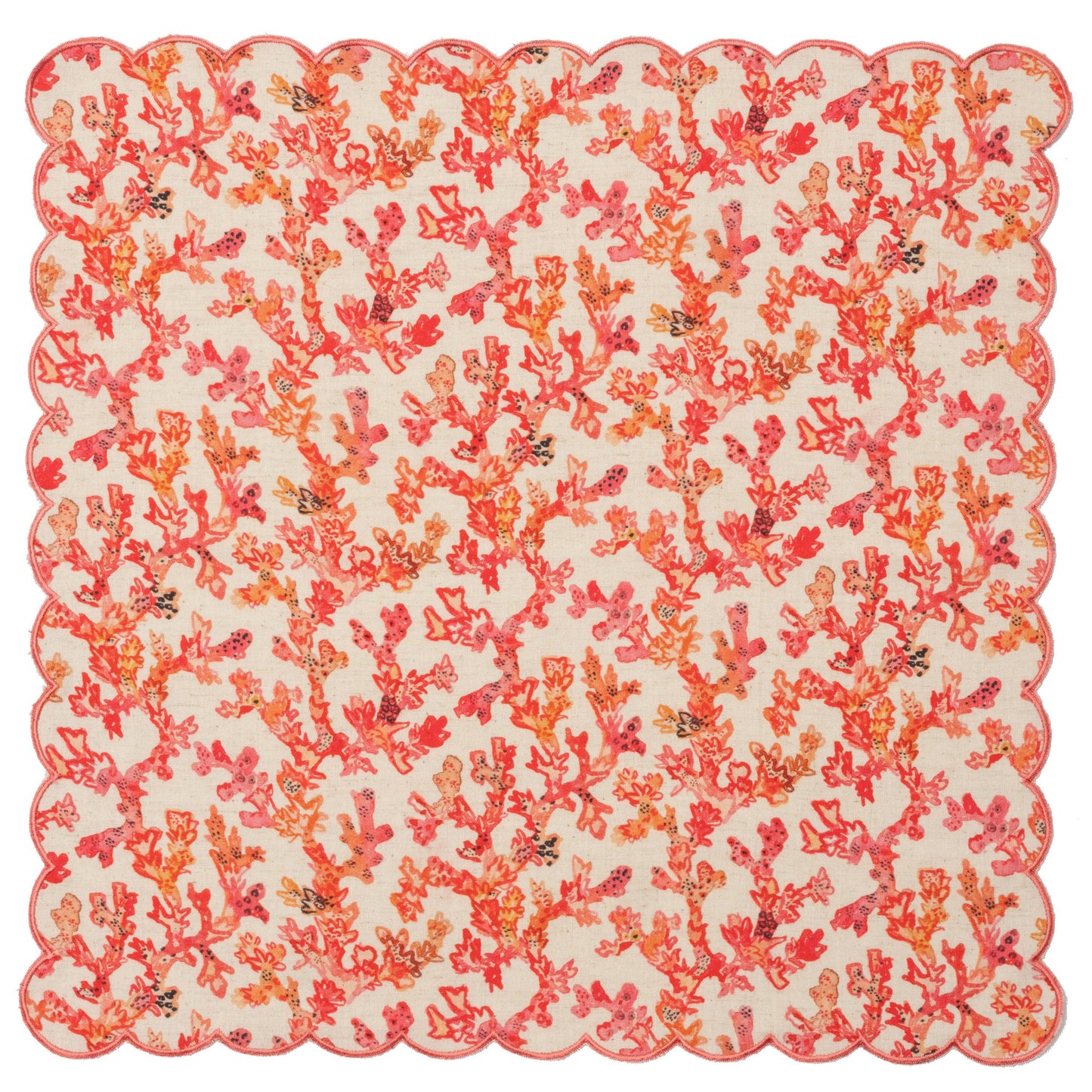 Scallop Napkin- Coral set of 4