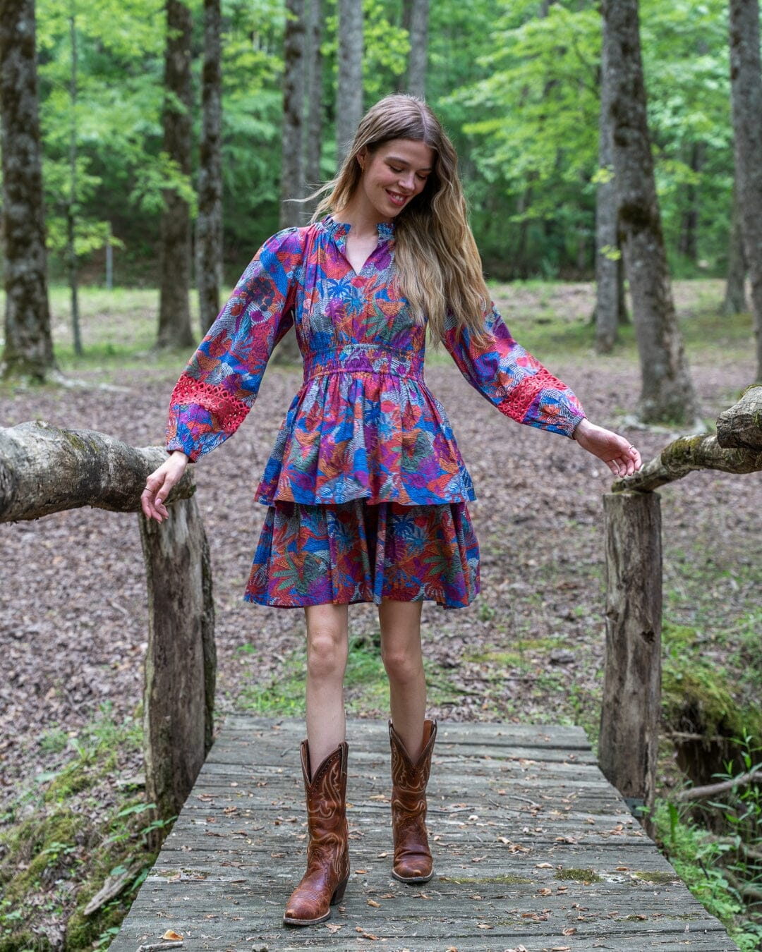 Natalie Mini Dress in Burgundy Rose
