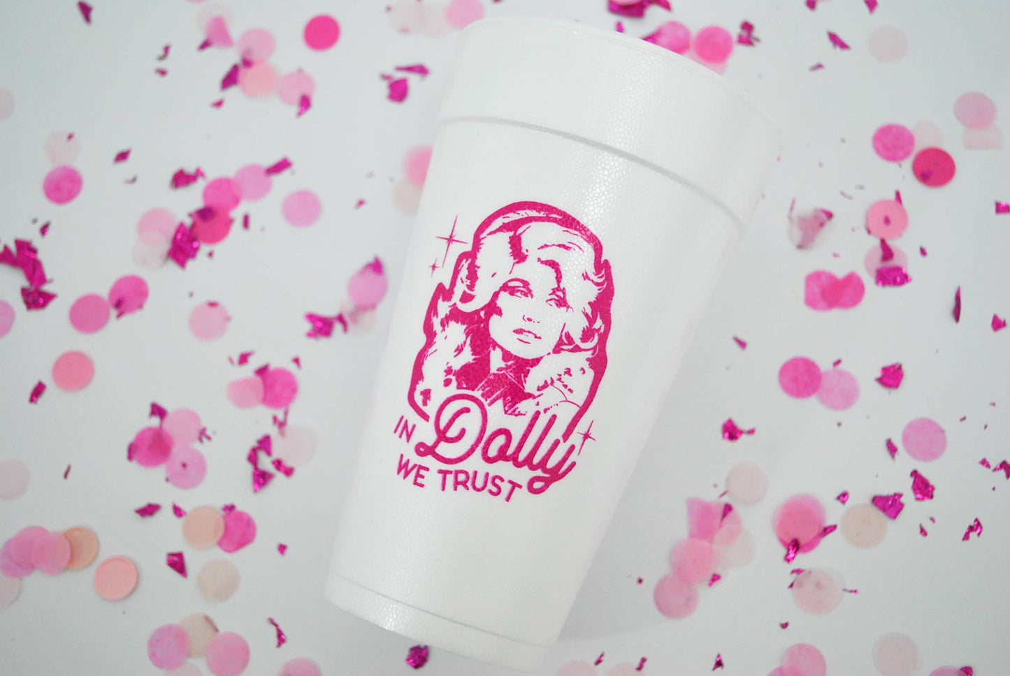 20oz. Styrofoam Cup 10 Pack Sleeve {In Dolly We Trust}
