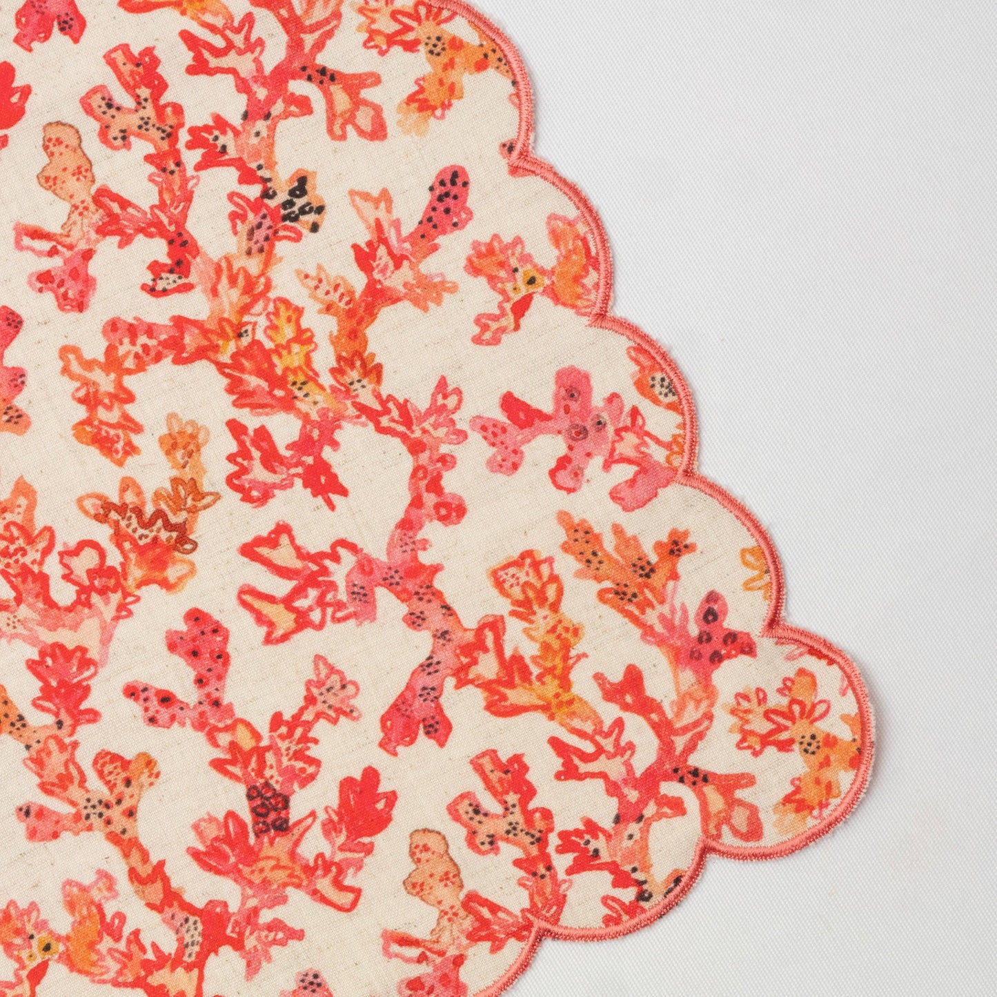 Scallop Napkin- Coral set of 4
