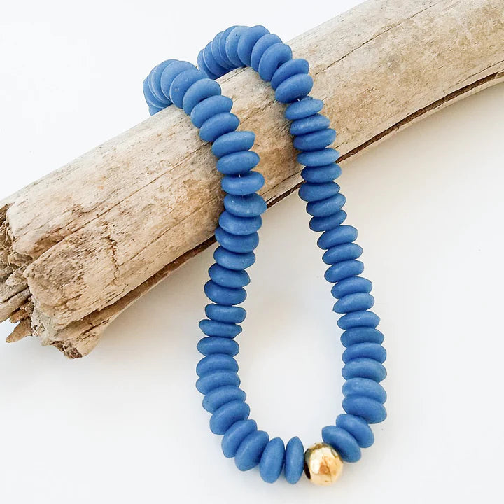 Heishi Clay Choker w/ Hammered Ball