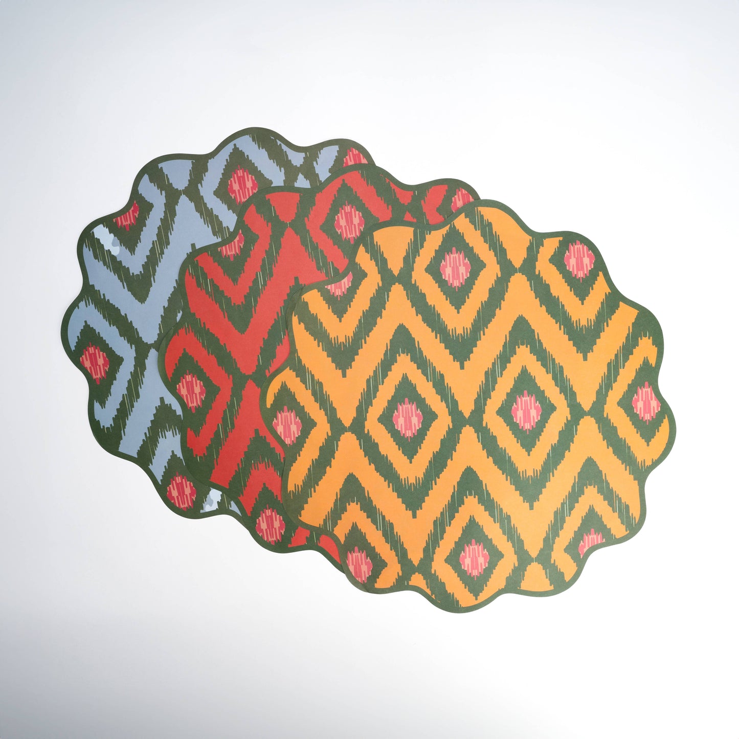 Bold Ikat Paper Placemats