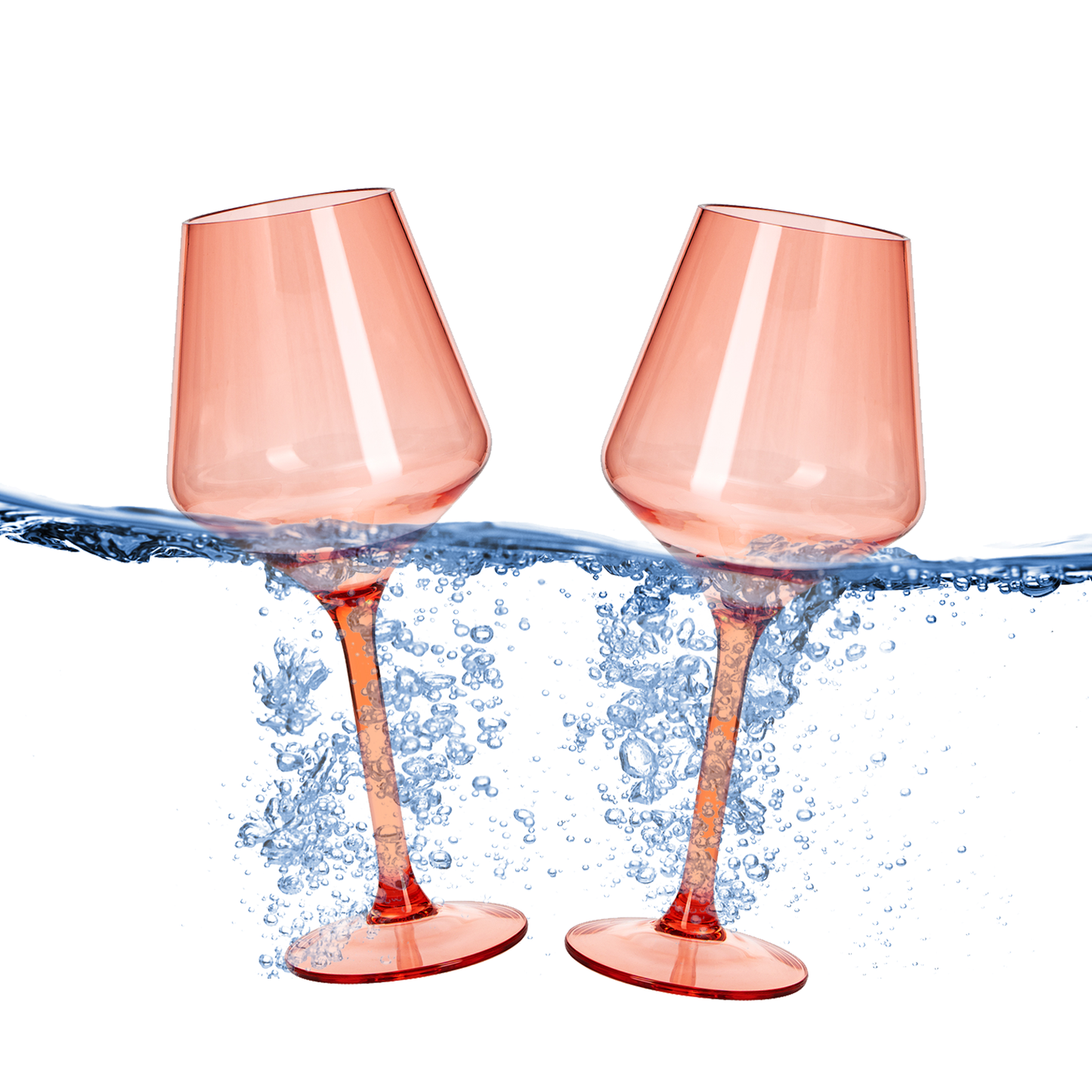 Floating Acrylic Plastic Stemmed Wine Glass