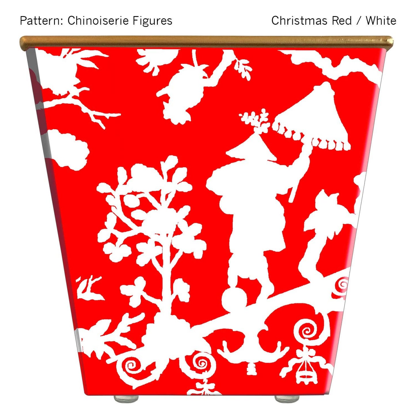 Chinoiserie Figures Cachepot Candle