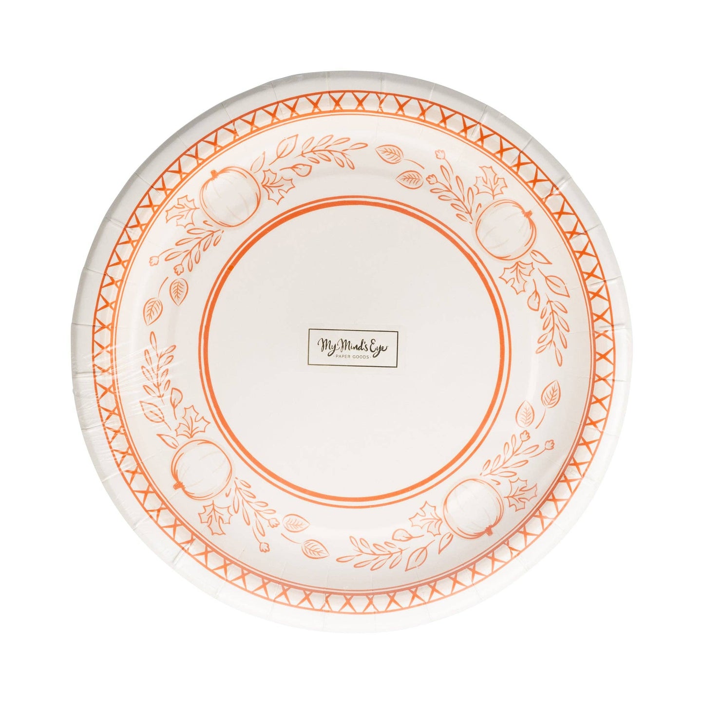 FAL1241 - Falloween Pumpkin Round Dessert 8" Paper Plate
