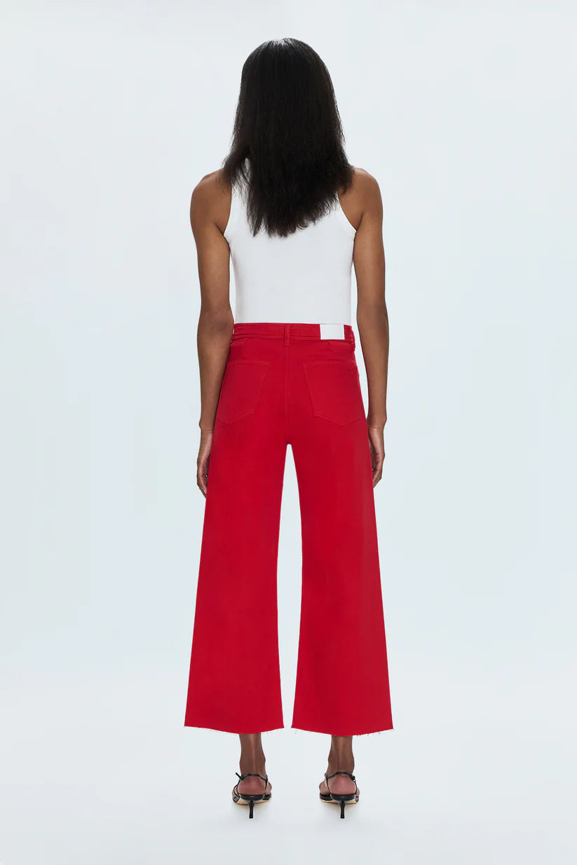 Penny Crop High Rise Wide Leg in Ruby