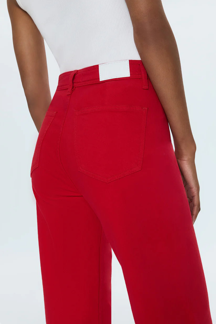 Penny Crop High Rise Wide Leg in Ruby