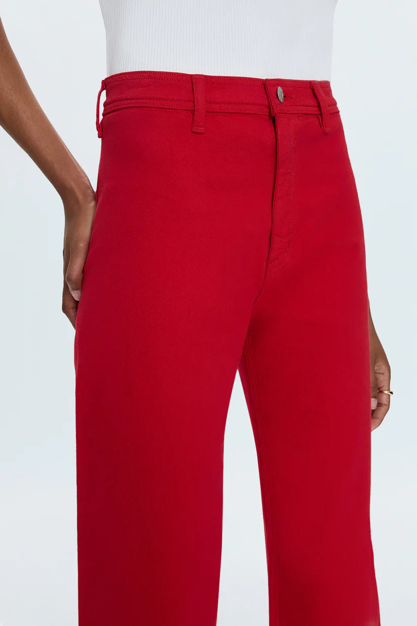 Penny Crop High Rise Wide Leg in Ruby
