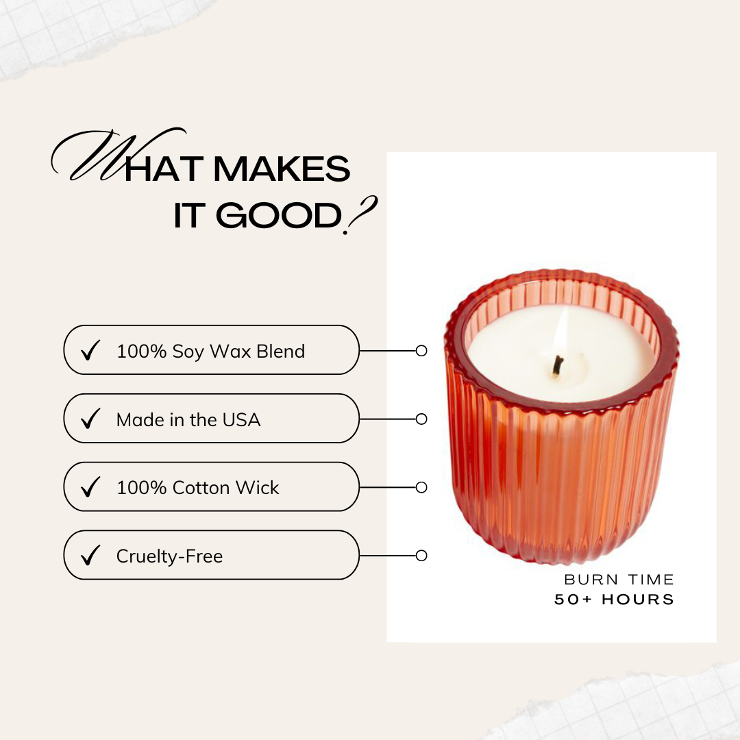 Marigold Citronella 1 Wick Orange Glass Candle 8oz Ctn.6