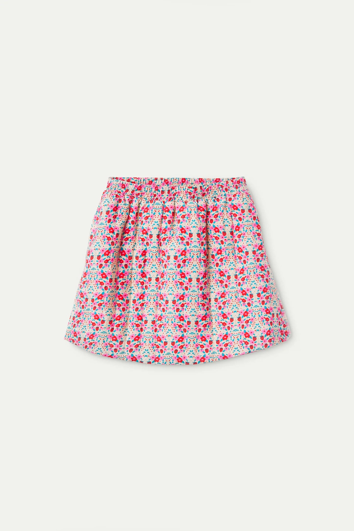 Quilted Mini Skirt in Sugar Floral