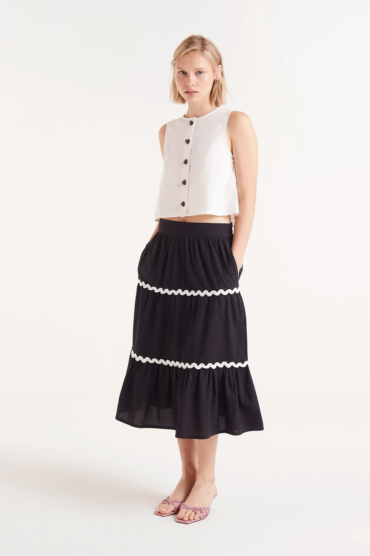 Cotton Poplin Sleeveless Top