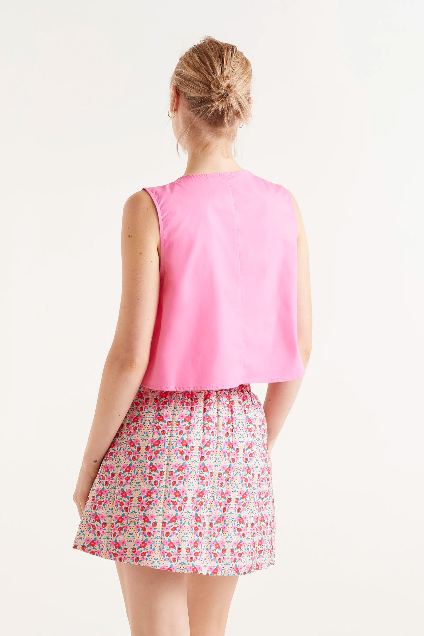 Cotton Poplin Sleeveless Top