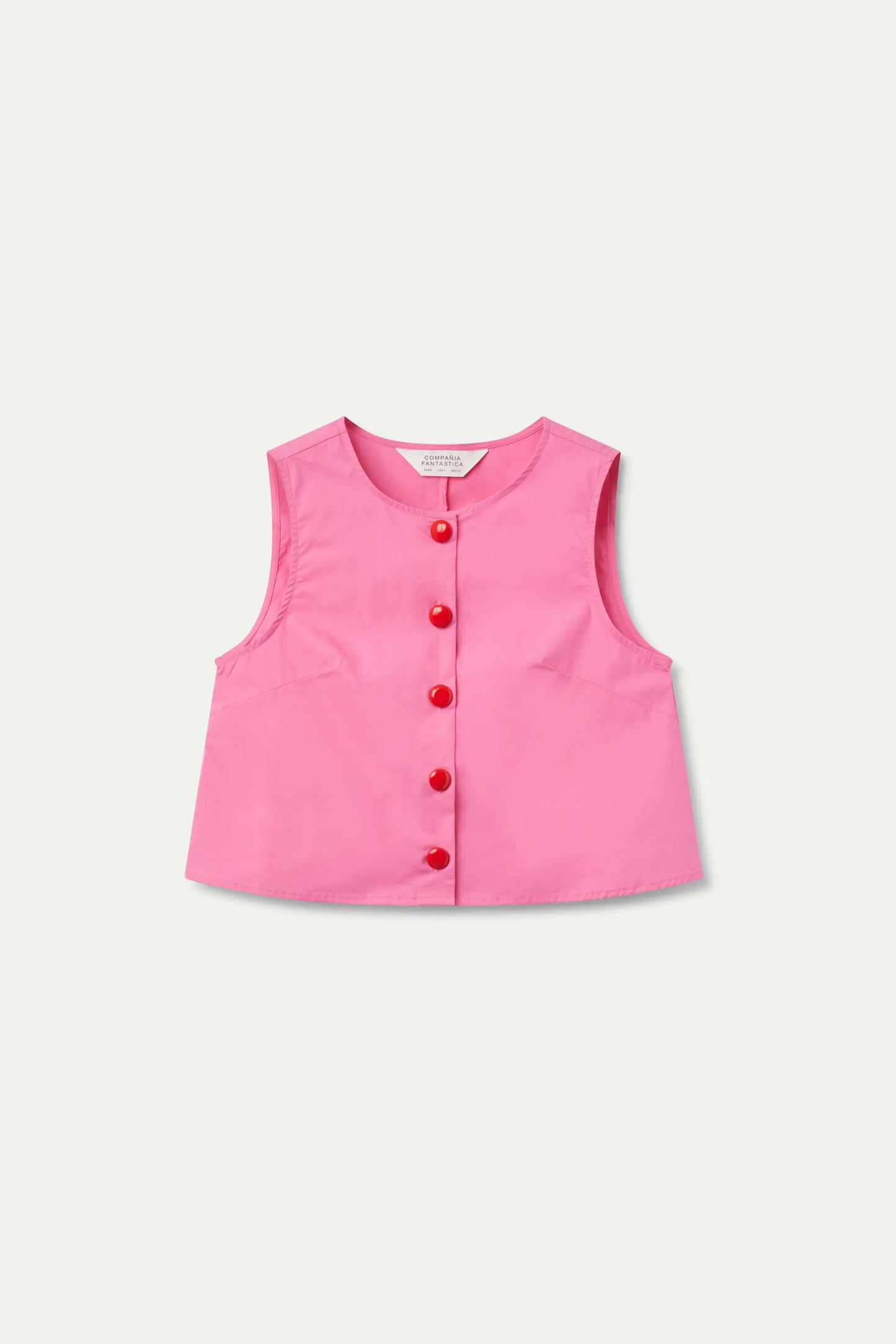 Cotton Poplin Sleeveless Top