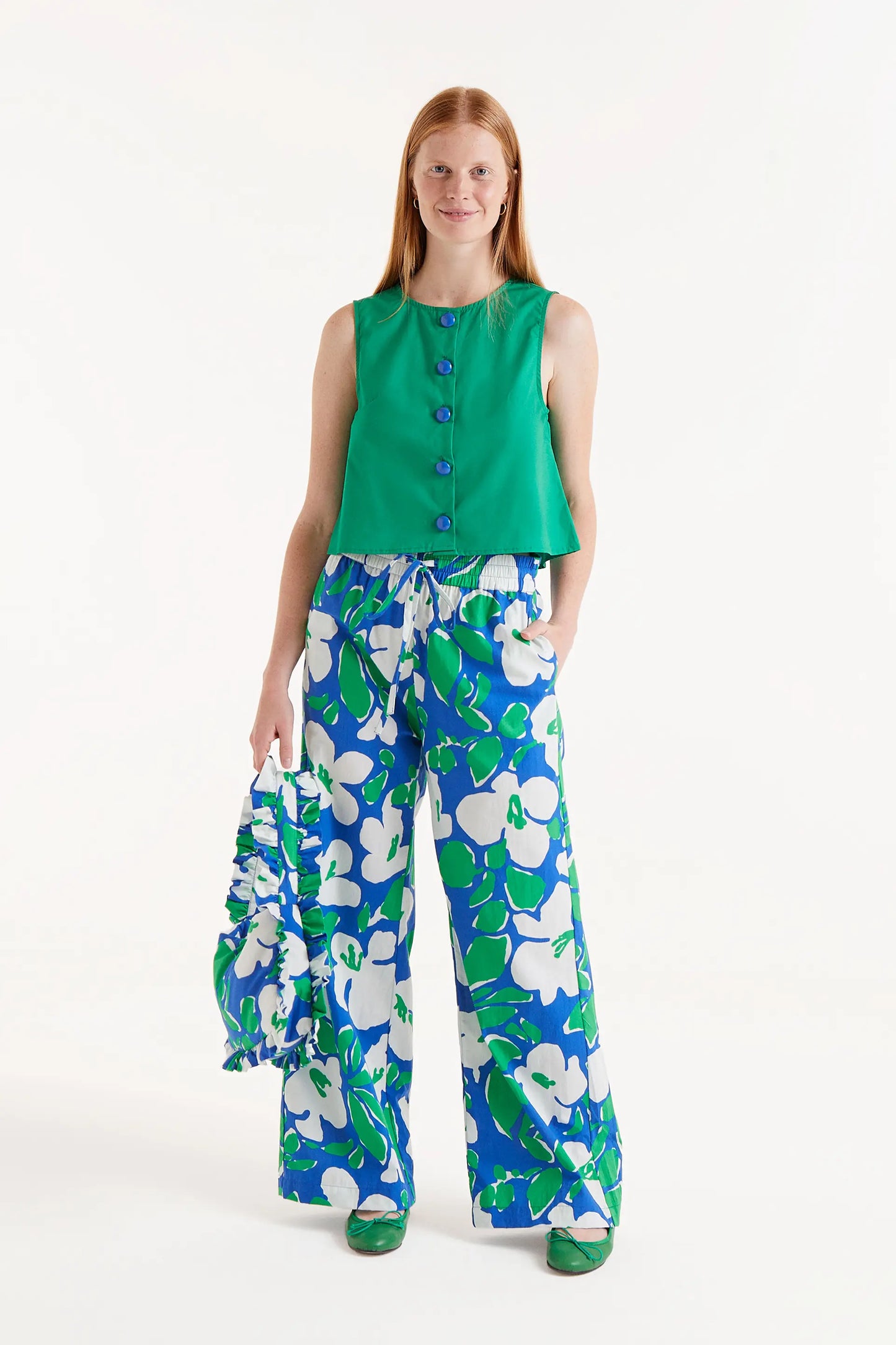 Cotton Poplin Sleeveless Top