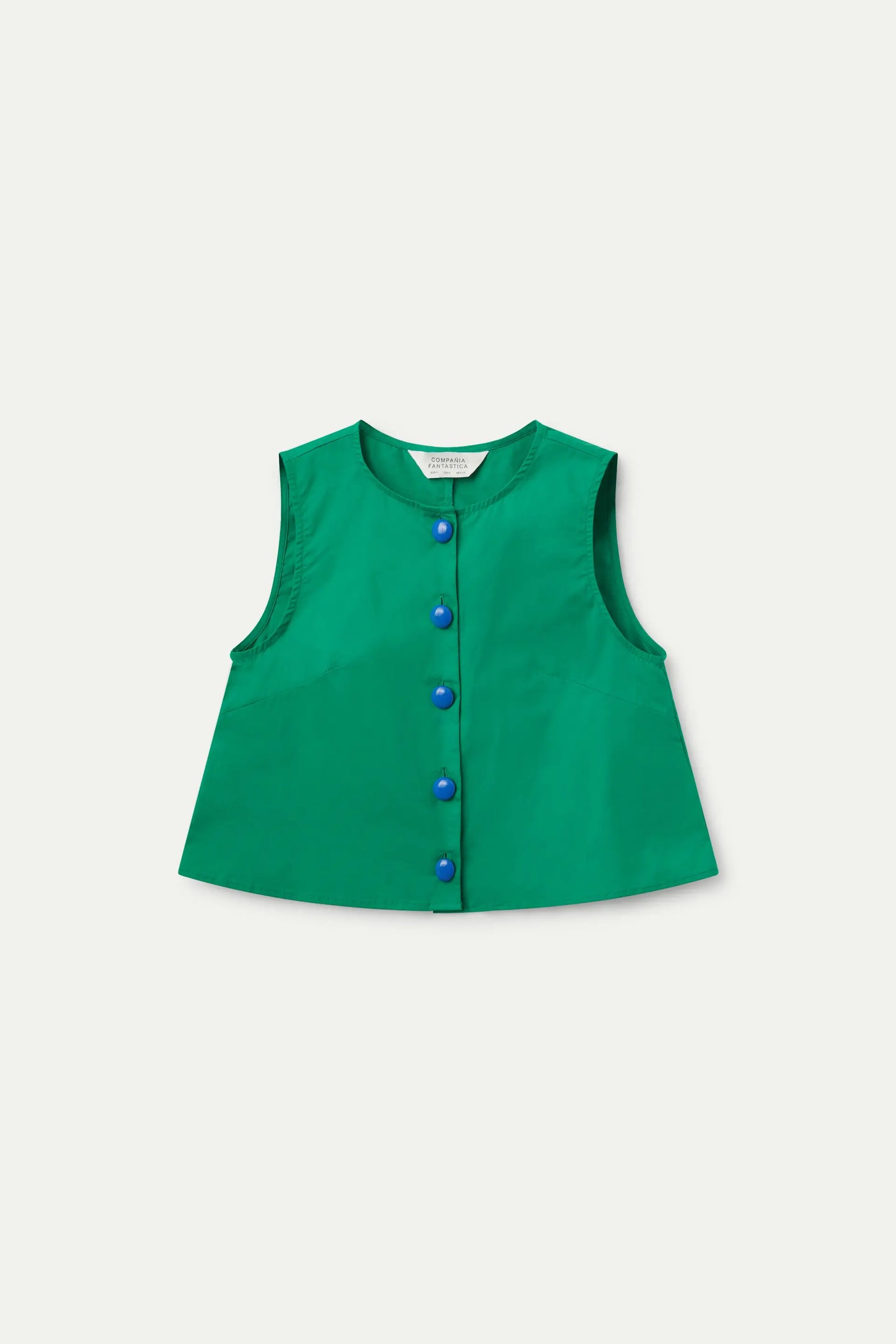 Cotton Poplin Sleeveless Top