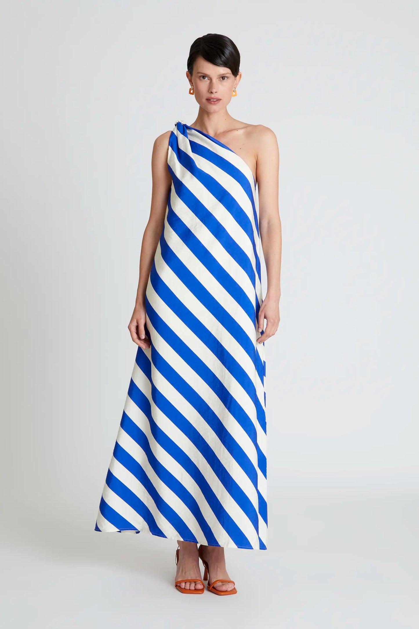 Asymmetrical Maxi Dress in Blue