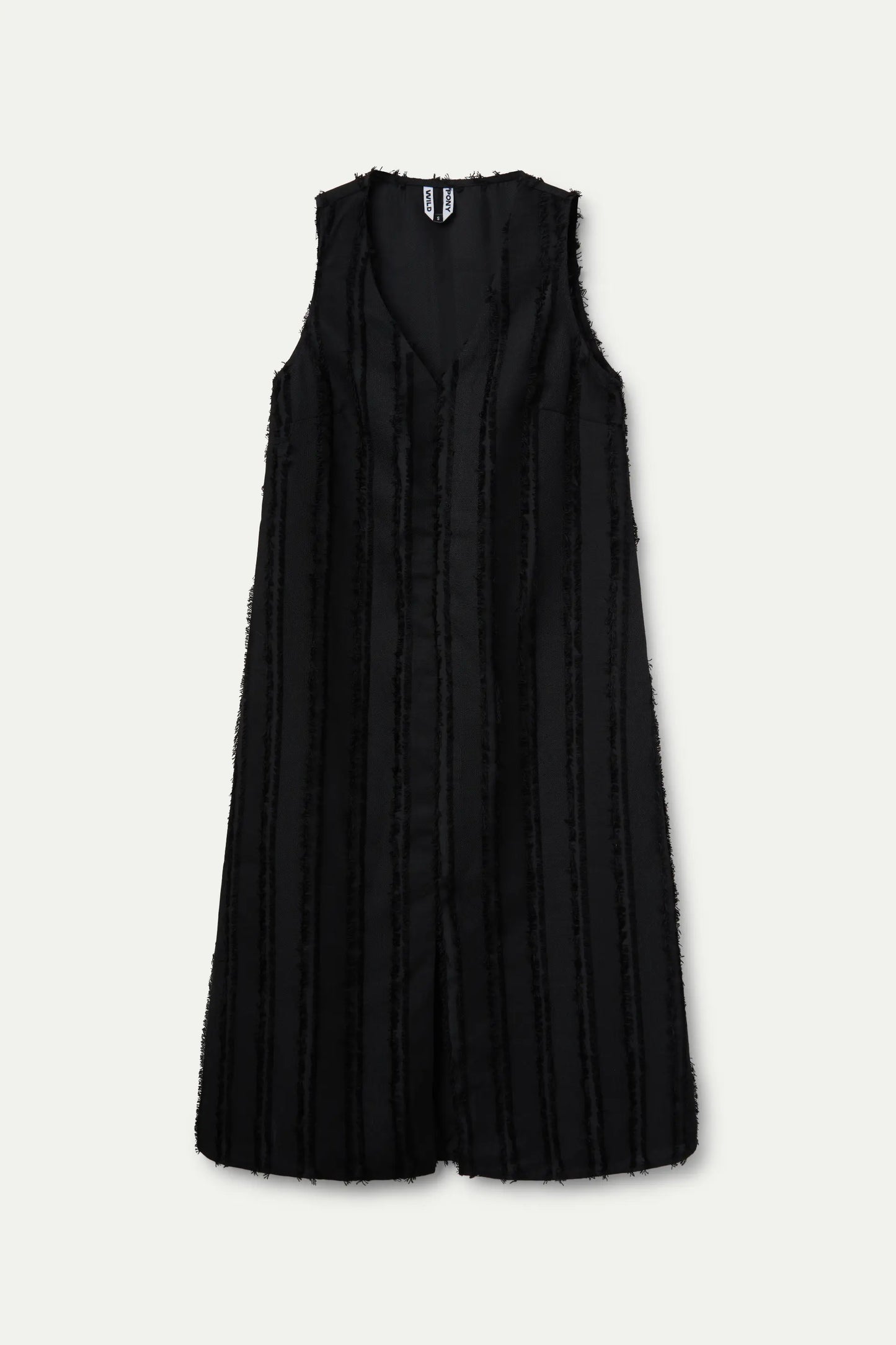 Black Textured Midi Dress