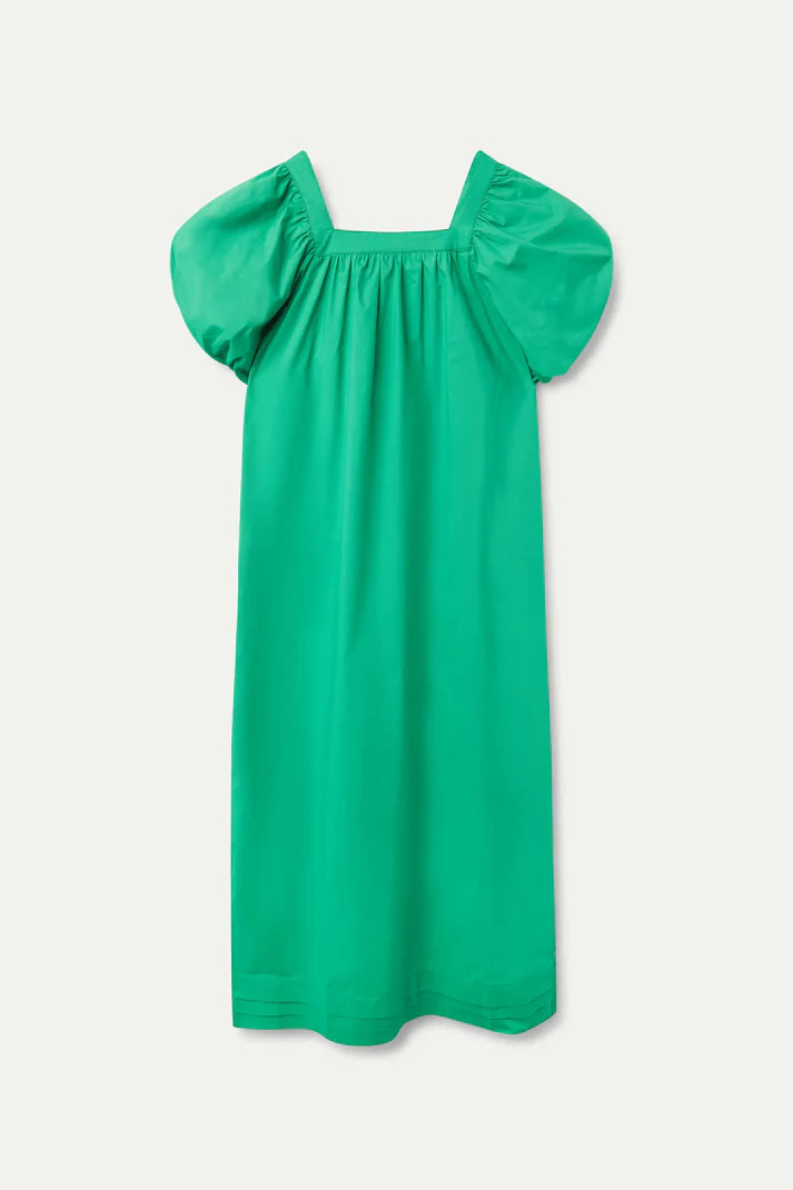 Green Poplin Maxi Dress