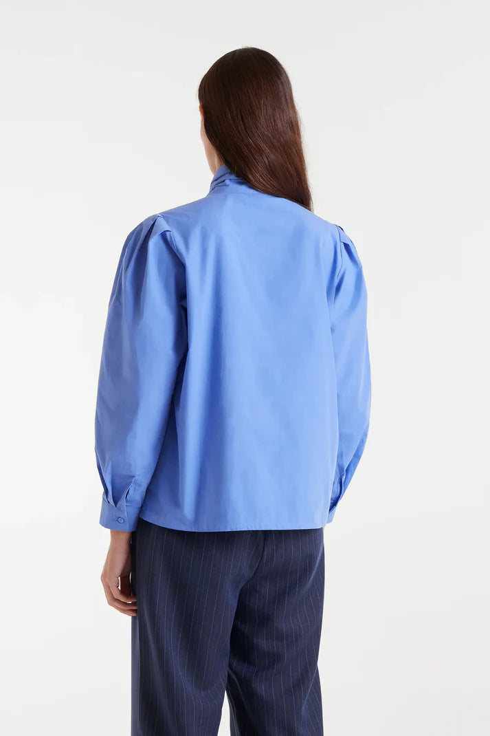 Poplin Tie Blouse