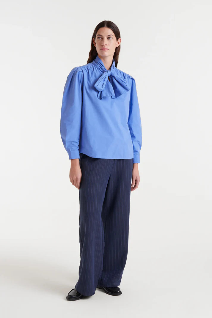 Poplin Tie Blouse
