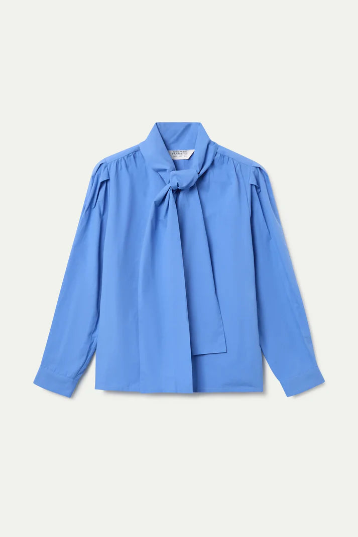 Poplin Tie Blouse