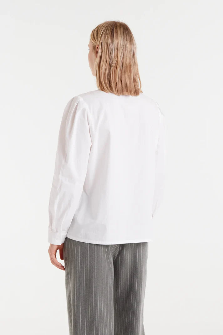 Poplin Tie Blouse