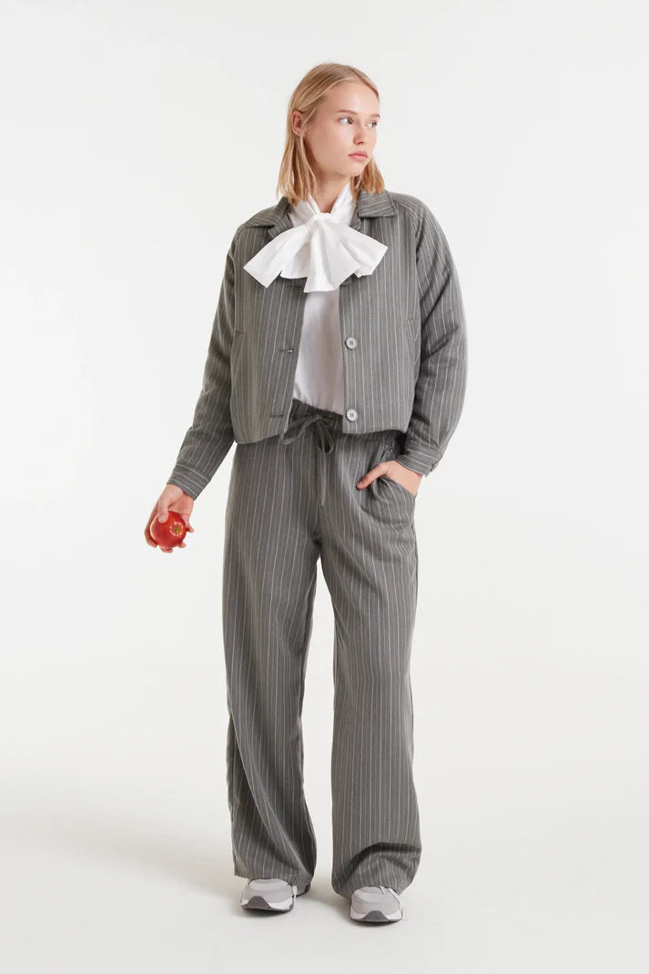 Poplin Tie Blouse