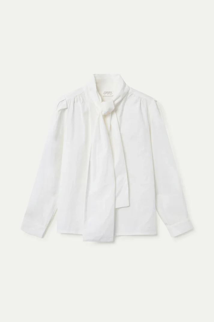 Poplin Tie Blouse