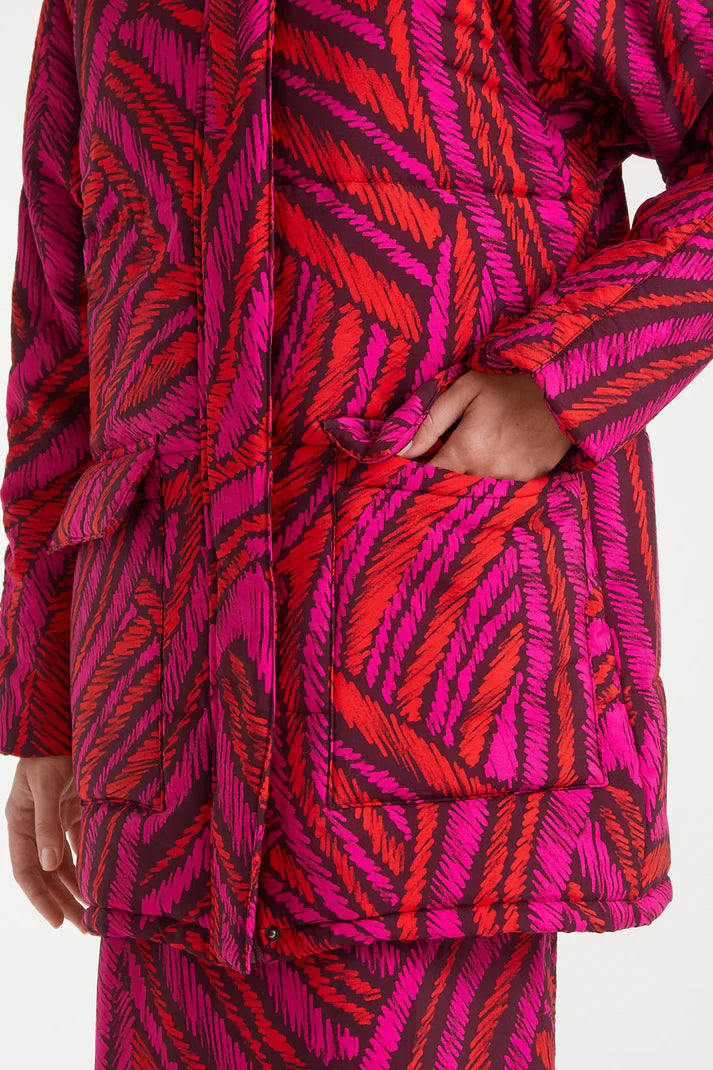 Fedora Print Puffer Coat