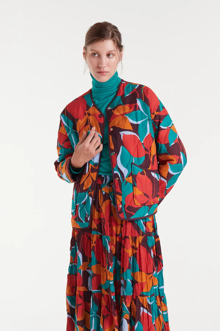 Ponziana Print Crepe Jacket