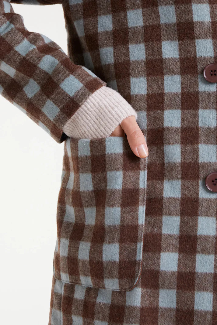Brown Checked Coat