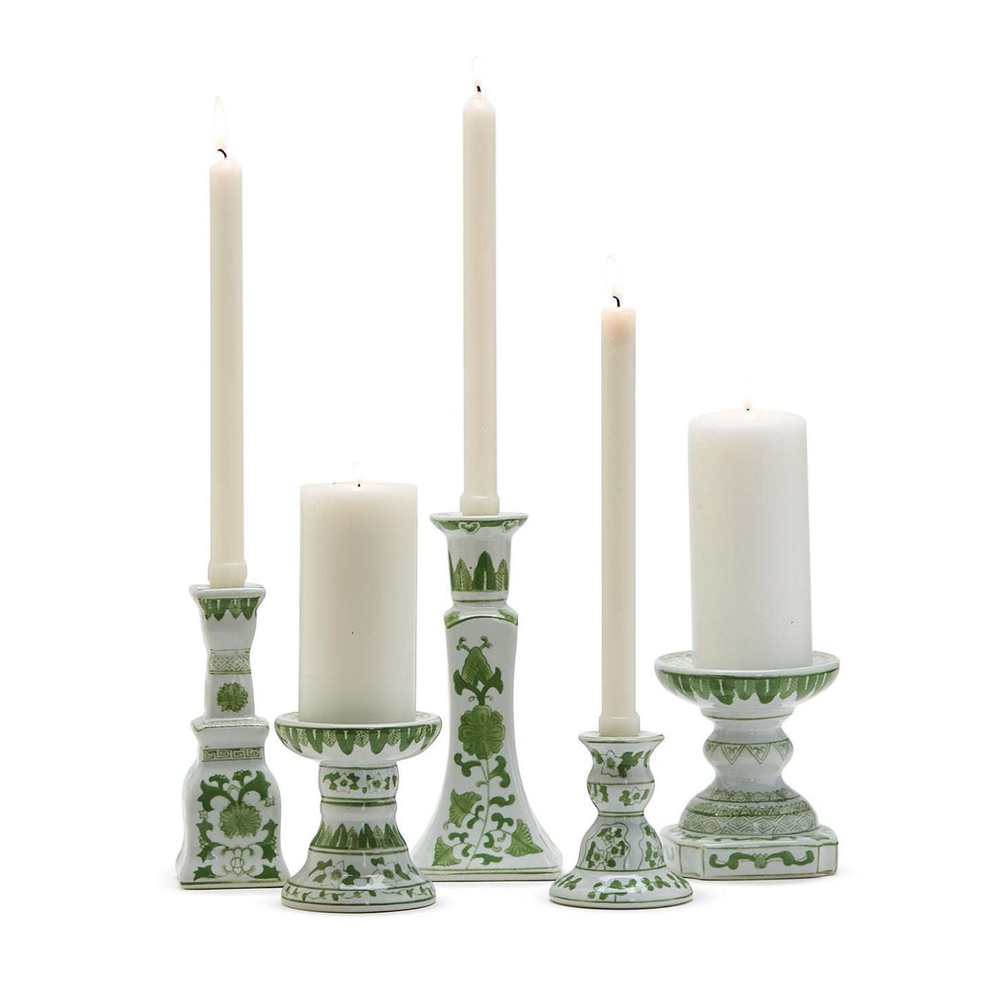 Assorted Countryside Green CandleHolders