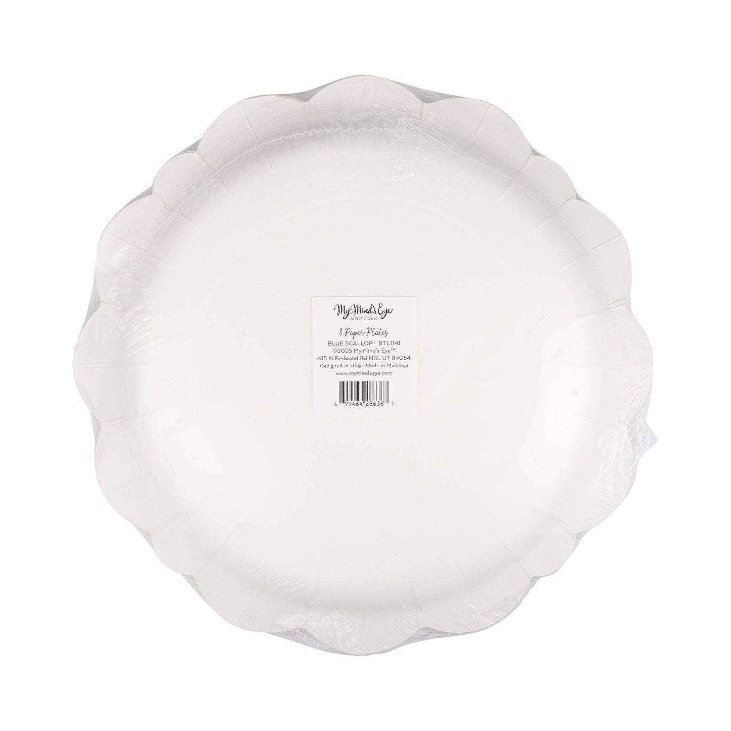 BTL1141 - 10" Blue Scalloped Edge Plates