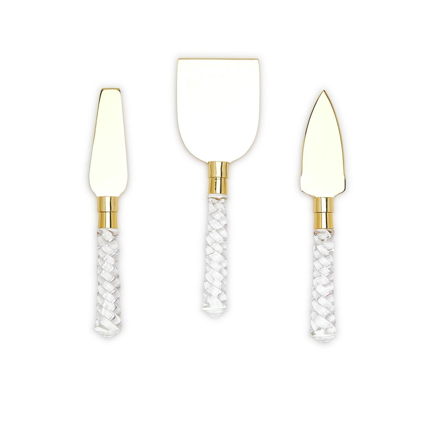Crystal Clear Set of 3 Cheese Knives in Gift Box
