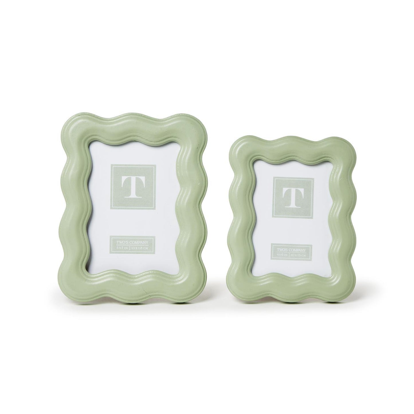 Green Wavy Wood Photo Frame